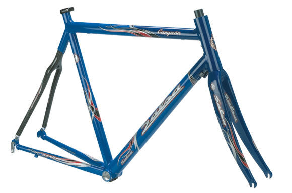 Salsa Campeon frameset side view blue color