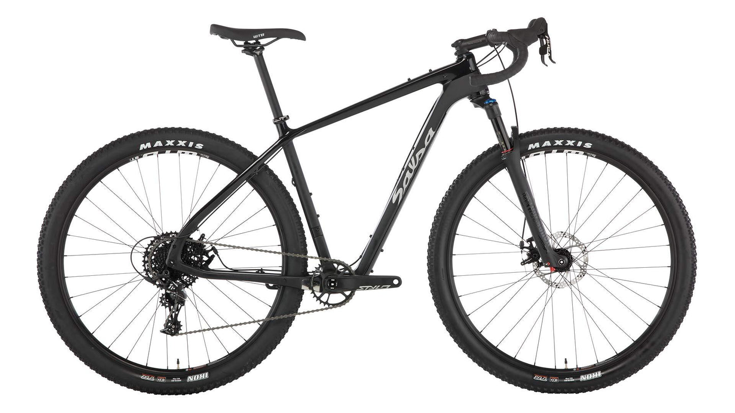 Salsa Cutthroat Apex 1 Sus bike black color side view