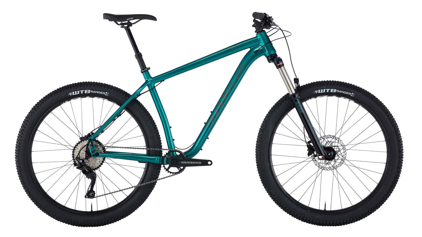 Salsa Timberjack Deore 27.5 bike teal color side view