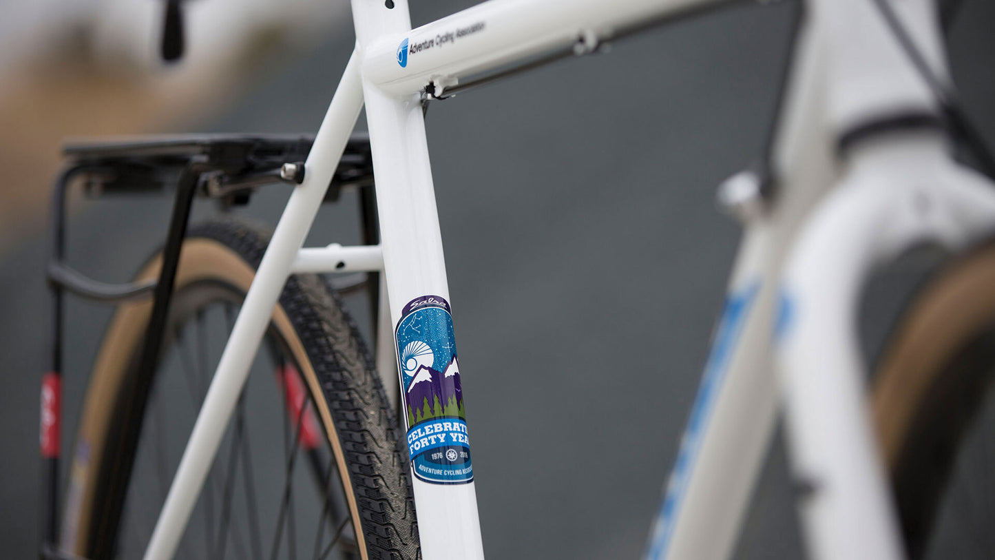 Salsa Marrakesh Drop Bar ACA bike white color seat tube decal focus