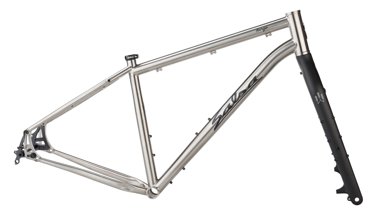 Salsa Fargo Ti frameset with carbon fork side view