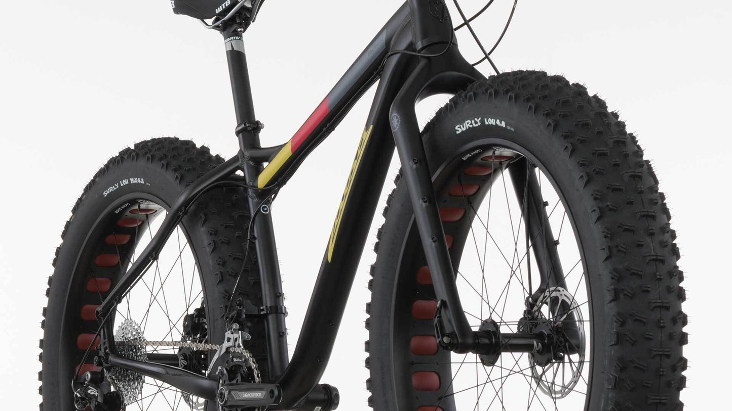 Salsa Blackborow GX 2x10 Fat Bike side view focus on fork
