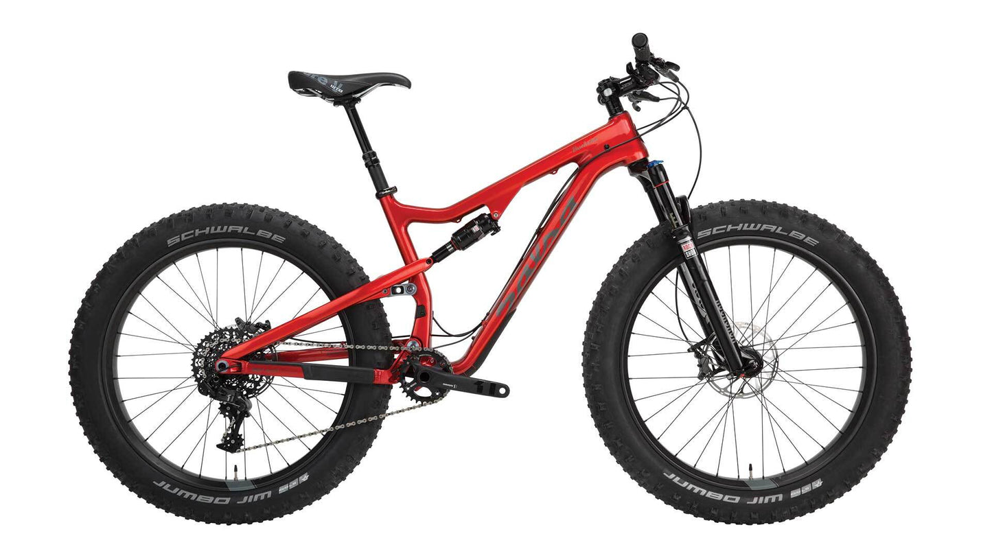 Salsa Bucksaw Carbon bike red color side view