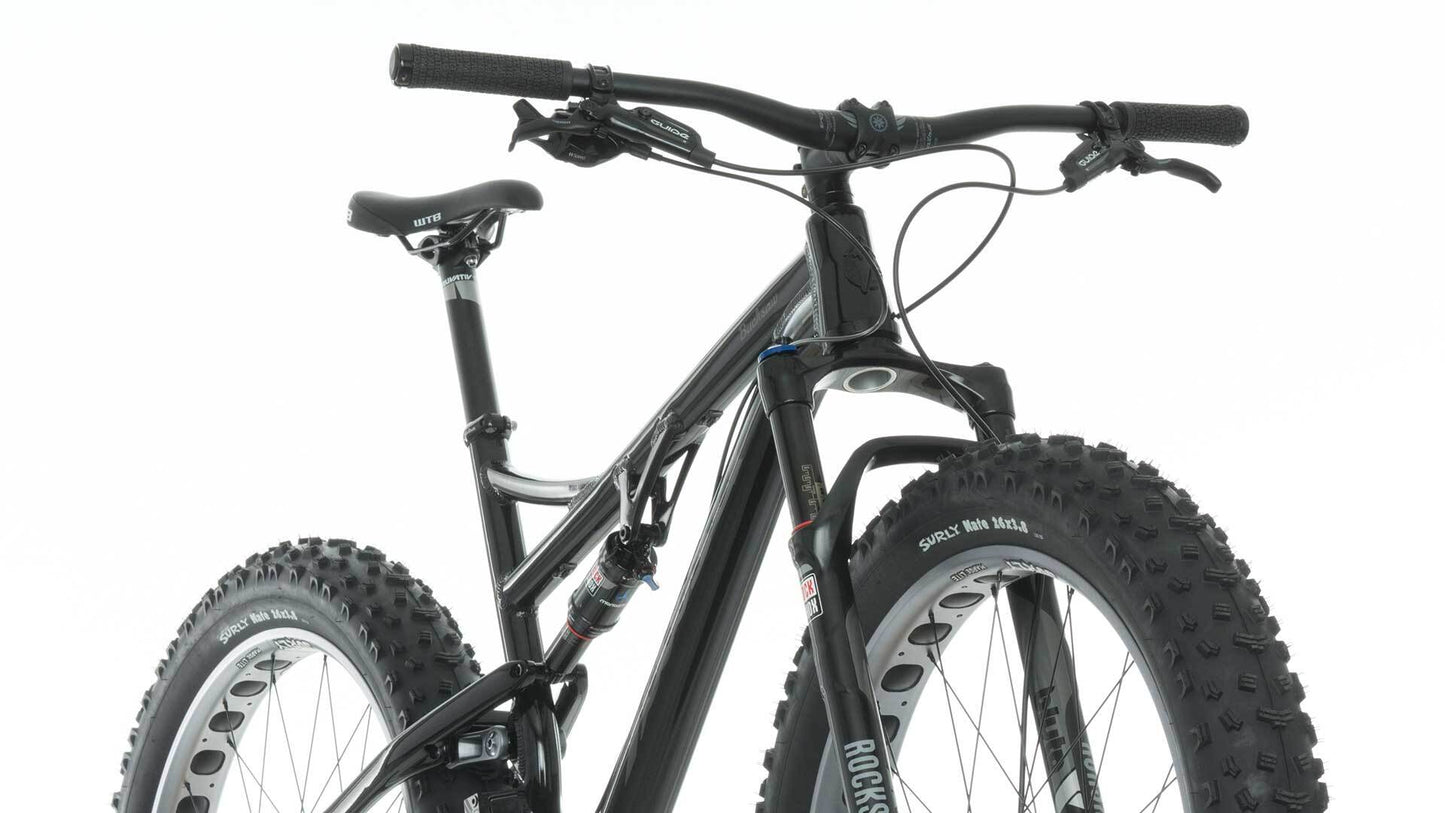 Salsa Bucksaw GX1 bike black color front end of bike focus