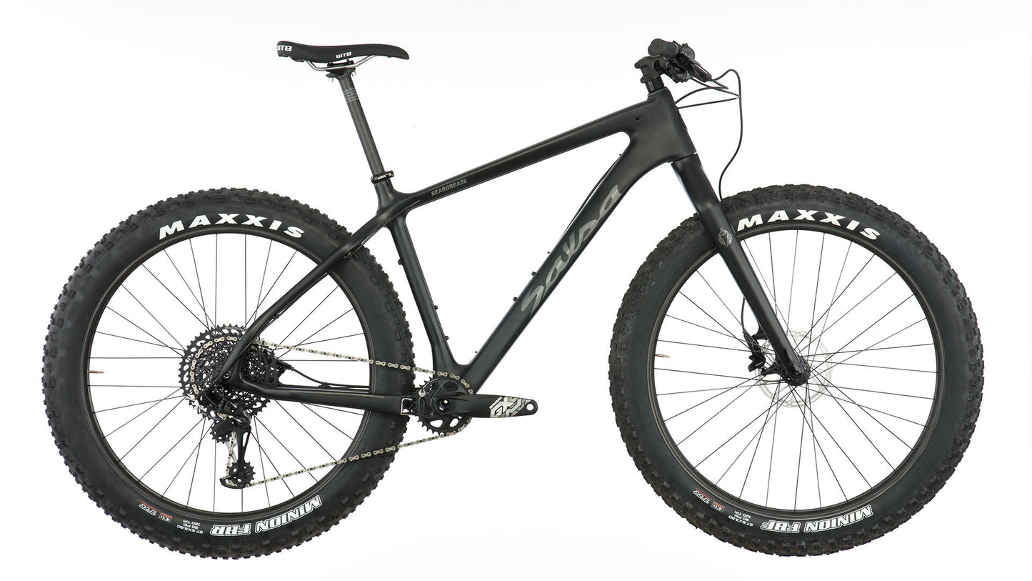 Salsa Beargrease Carbon GX Eagle 27.5 bike side view carbon color