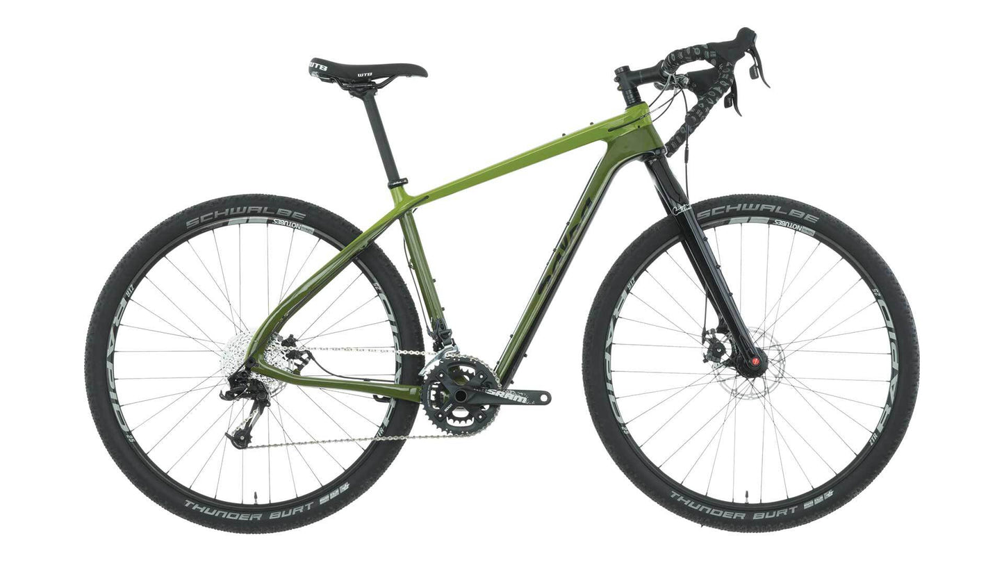 Salsa Cutthroat X9 bike green color side view