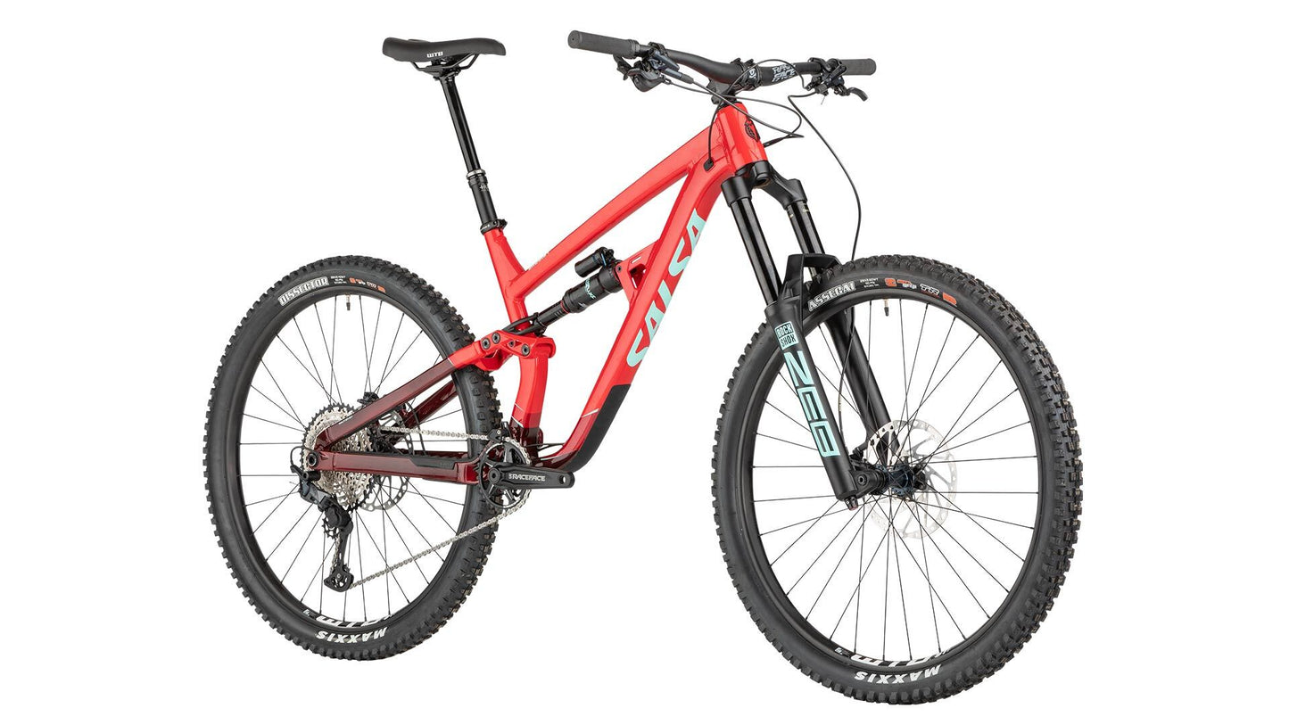 Salsa Cassidy SLX bike front three-quarter view red color