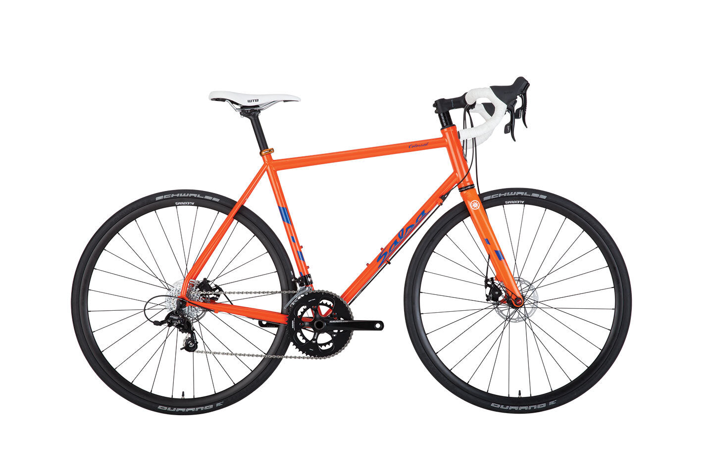 Salsa Colossal bike orange color side view