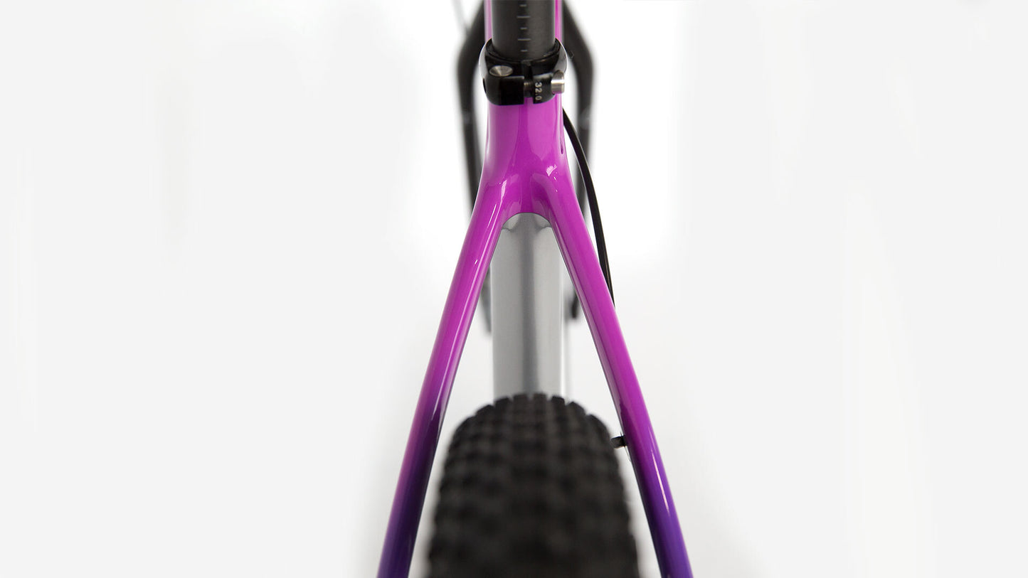 Salsa Cutthroat Force 1 bike silver red and black color rear tire clearance focus