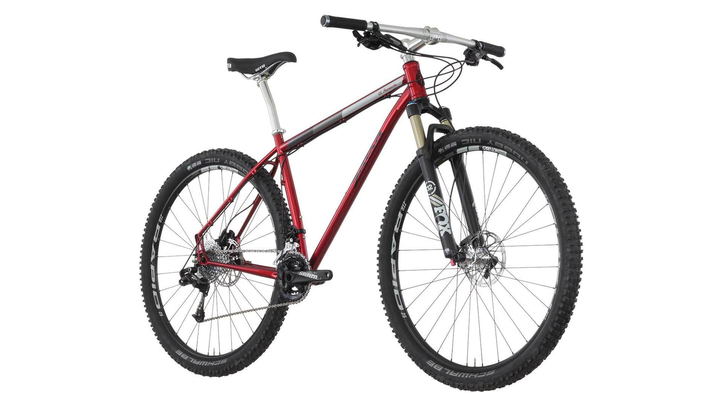 Salsa El Mariachi GX bike red color front three-quarter view