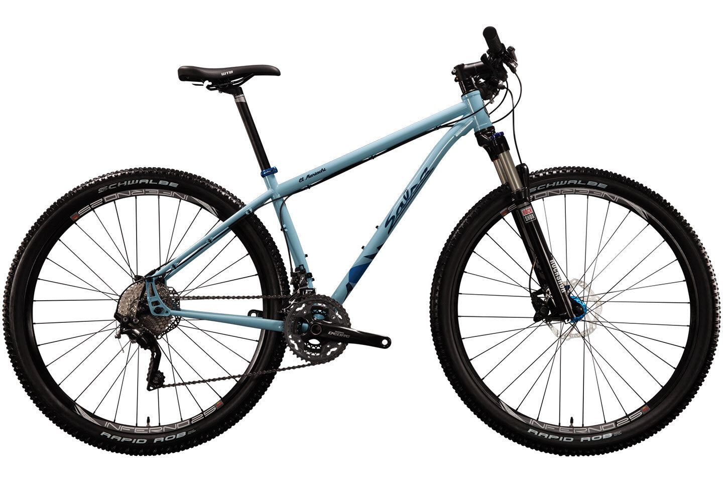 Salsa El Mariachi 3 bike light blue color side view