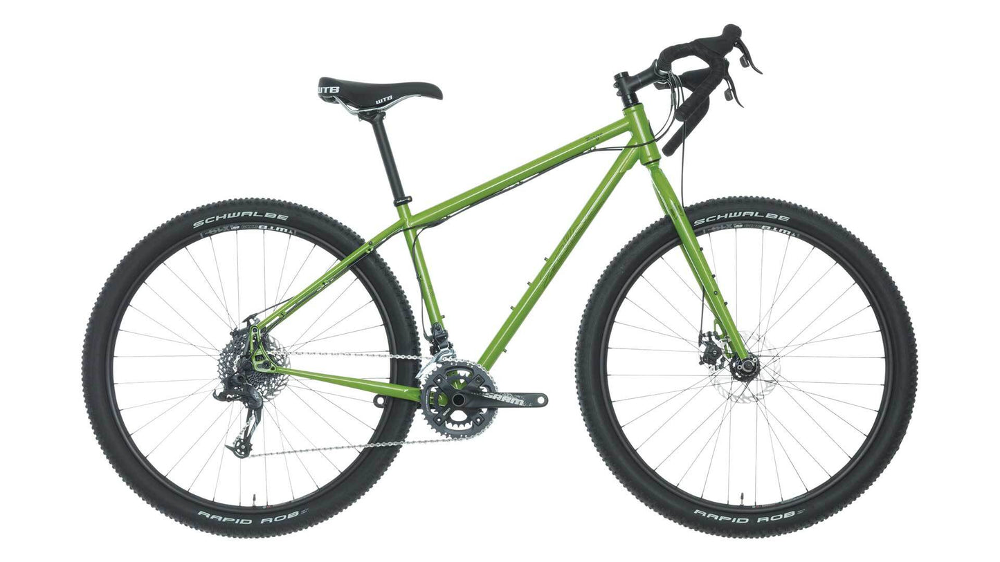 Salsa Fargo X7 bike green color side view