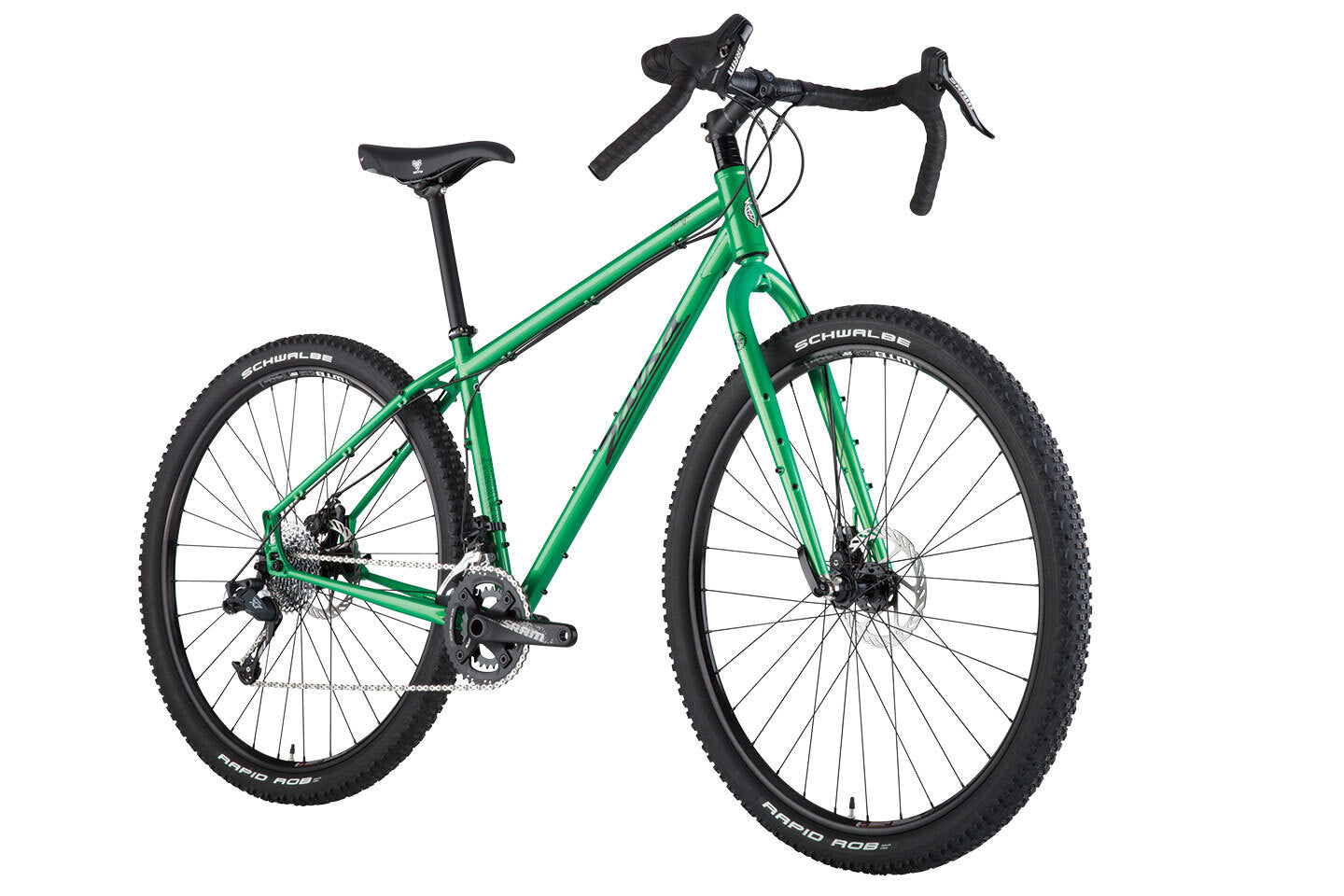 Salsa Fargo 3 bike green color front three-quarter view