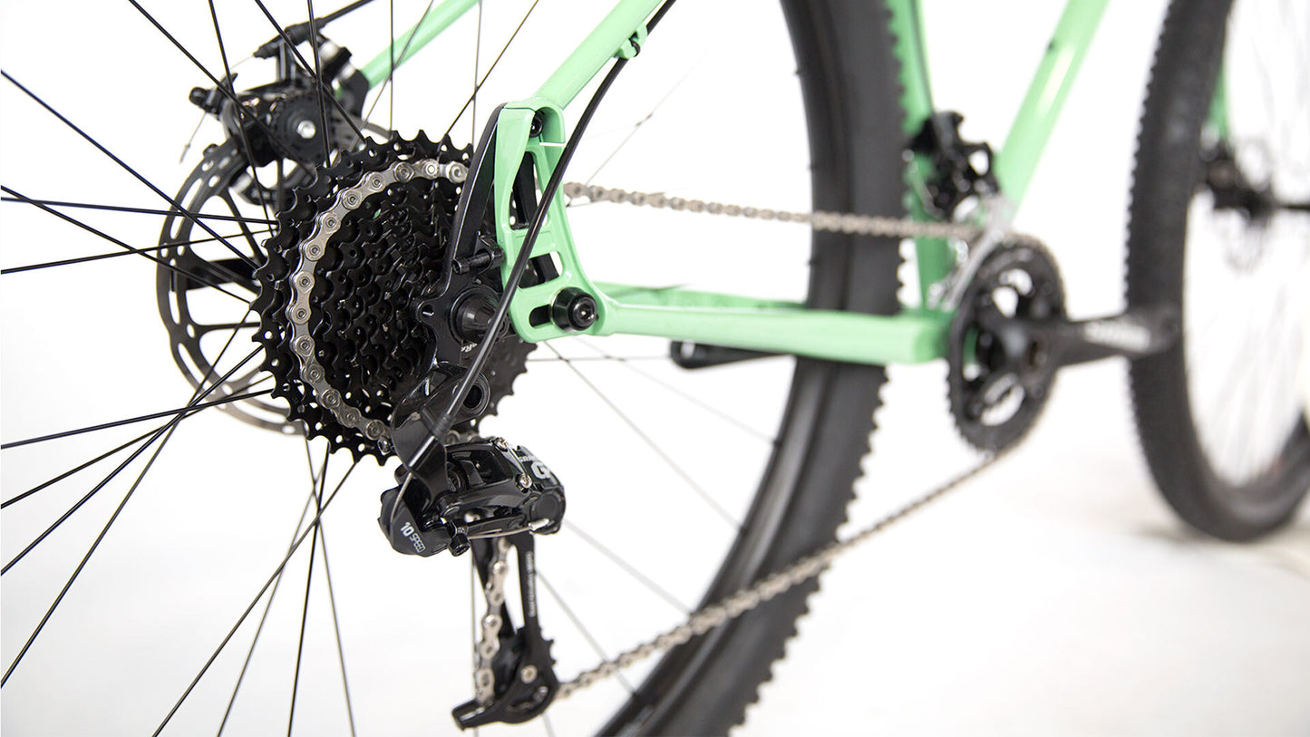 Salsa Fargo GX bike green color rear dropout area focus