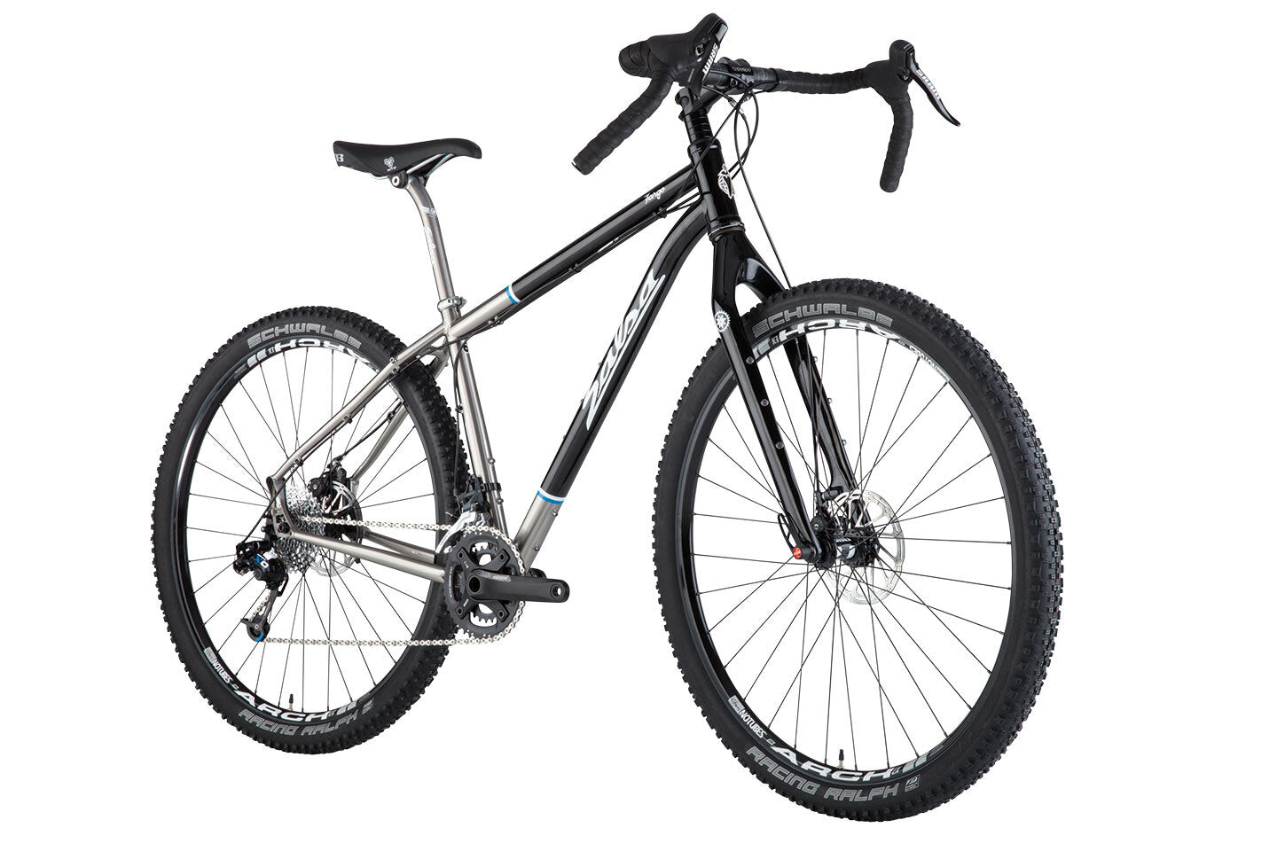 Salsa Fargo Ti bike front three-quarter view