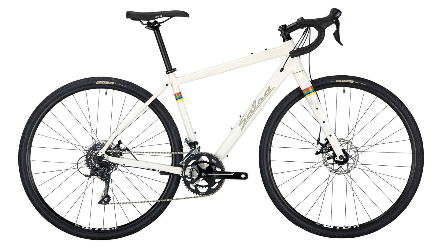 Salsa Journeyman Sora 700c bike cream color side view