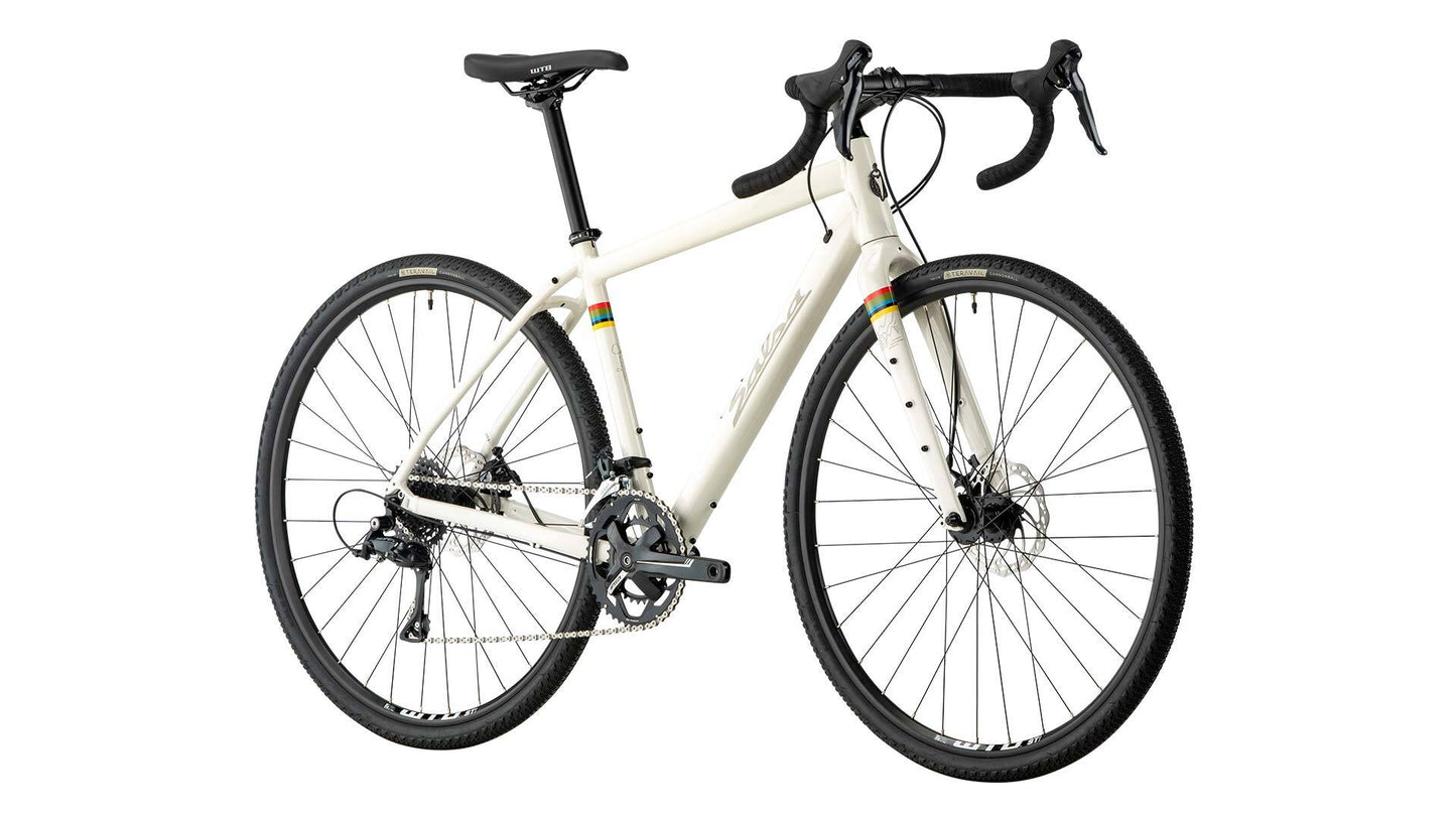 Salsa Journeyman Sora 700c bike cream color front view