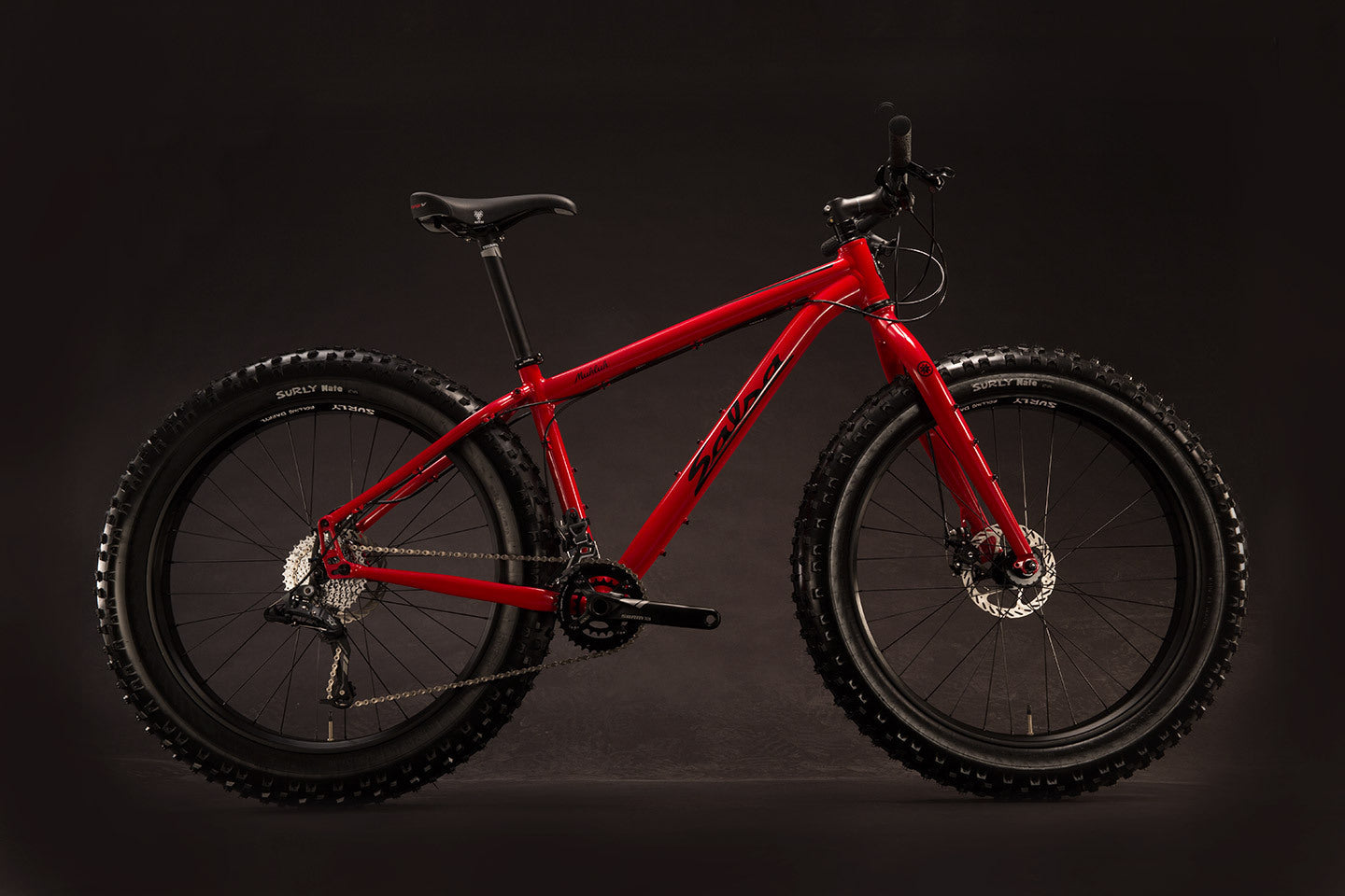 Salsa Mukluk 3 bike red color side view