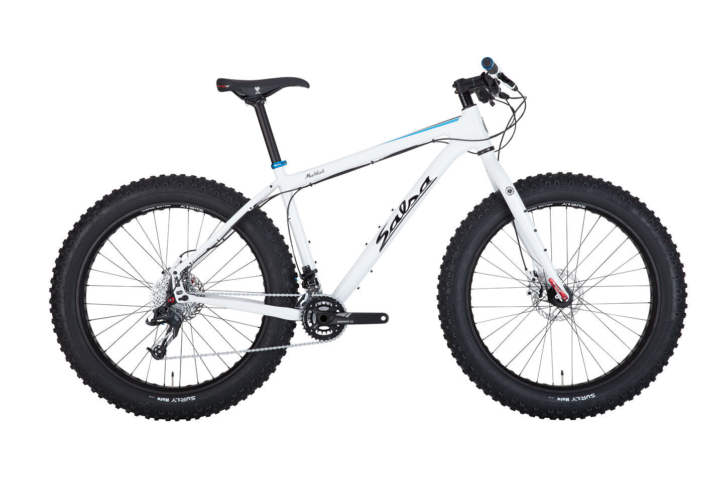 Salsa Mukluk 3 bike white color side view