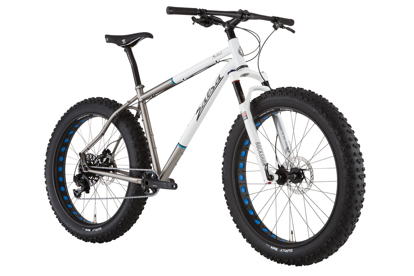 Salsa Mukluk Ti bike front three-quarter view