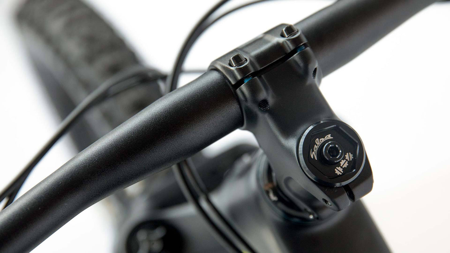 Salsa Pony Rustler Carbon SLX bike carbon color stem and handlebar area focus