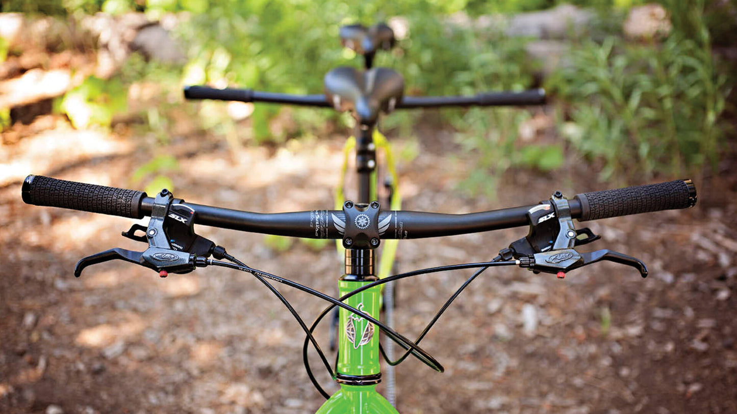 Salsa Powder Keg bike green color front view outside