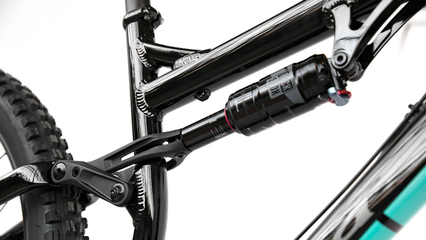 Salsa Redpoint NX1 bike black color rear shock and linkage focus