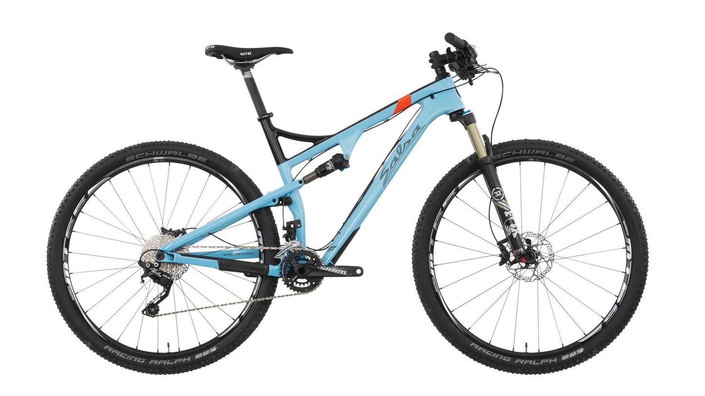 Salsa Spearfish Carbon SLX bike blue color side view