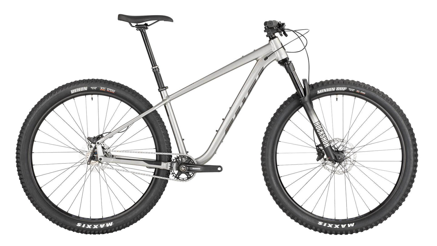 Salsa Timberjack Single Speed 29 bike silver color side view