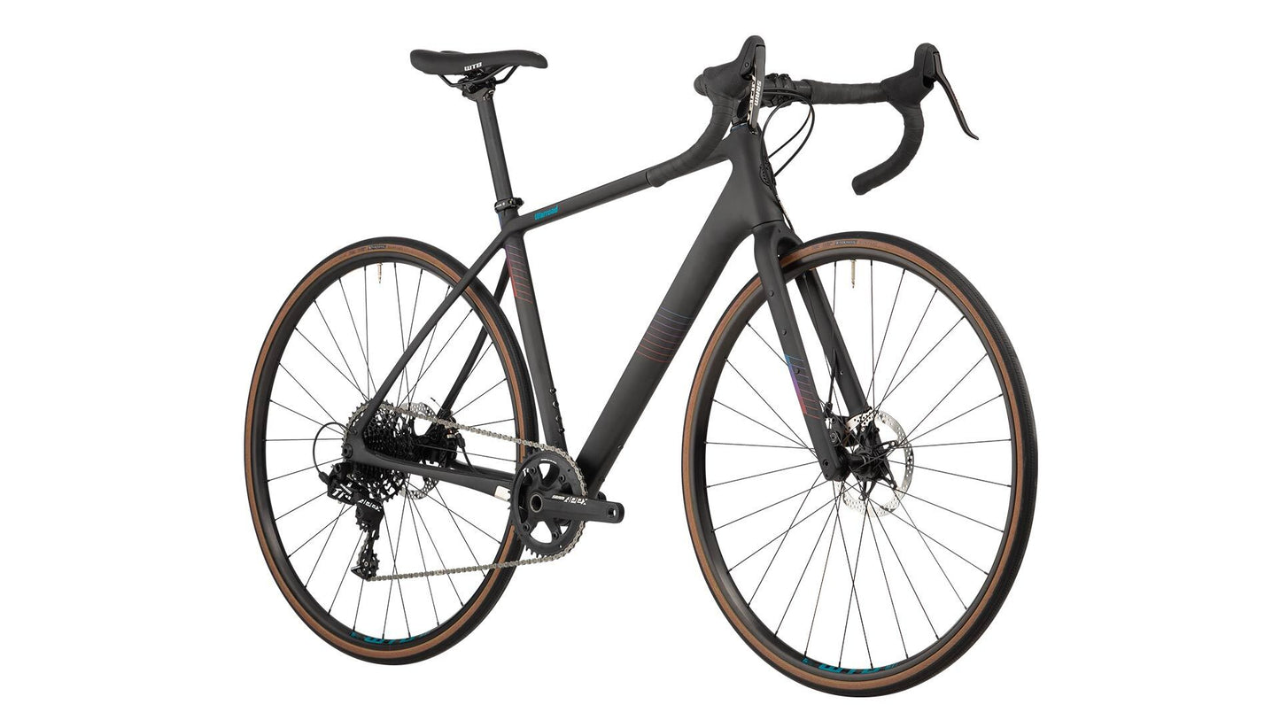 Salsa Warroad Carbon Apex 1 700c bike carbon color front three-quarter view