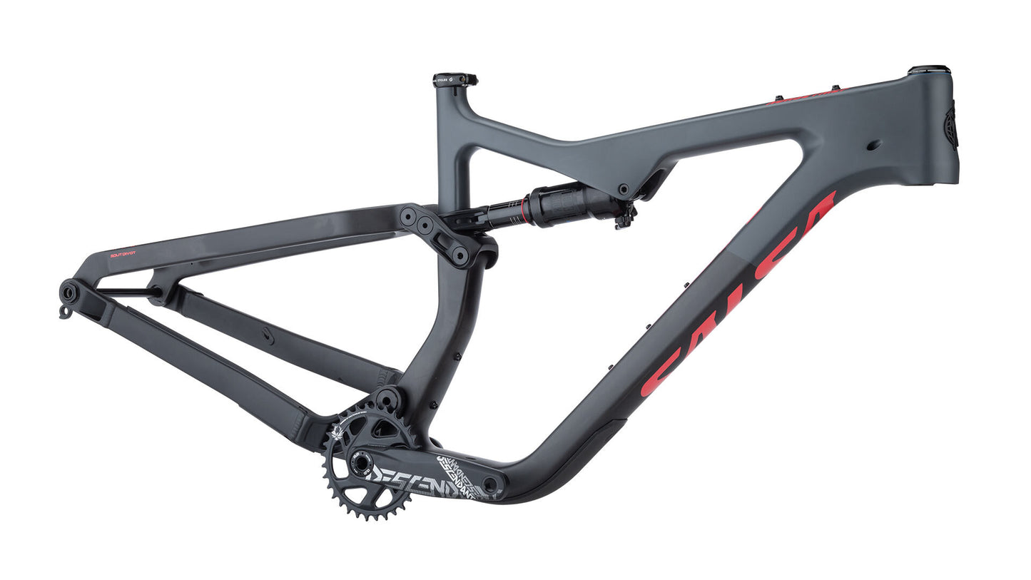 Salsa Horsethief Carbon Frame gray color side view