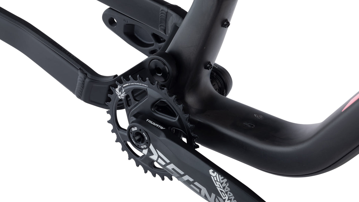 Salsa Horsethief Carbon Frame gray color bottom bracket area focus