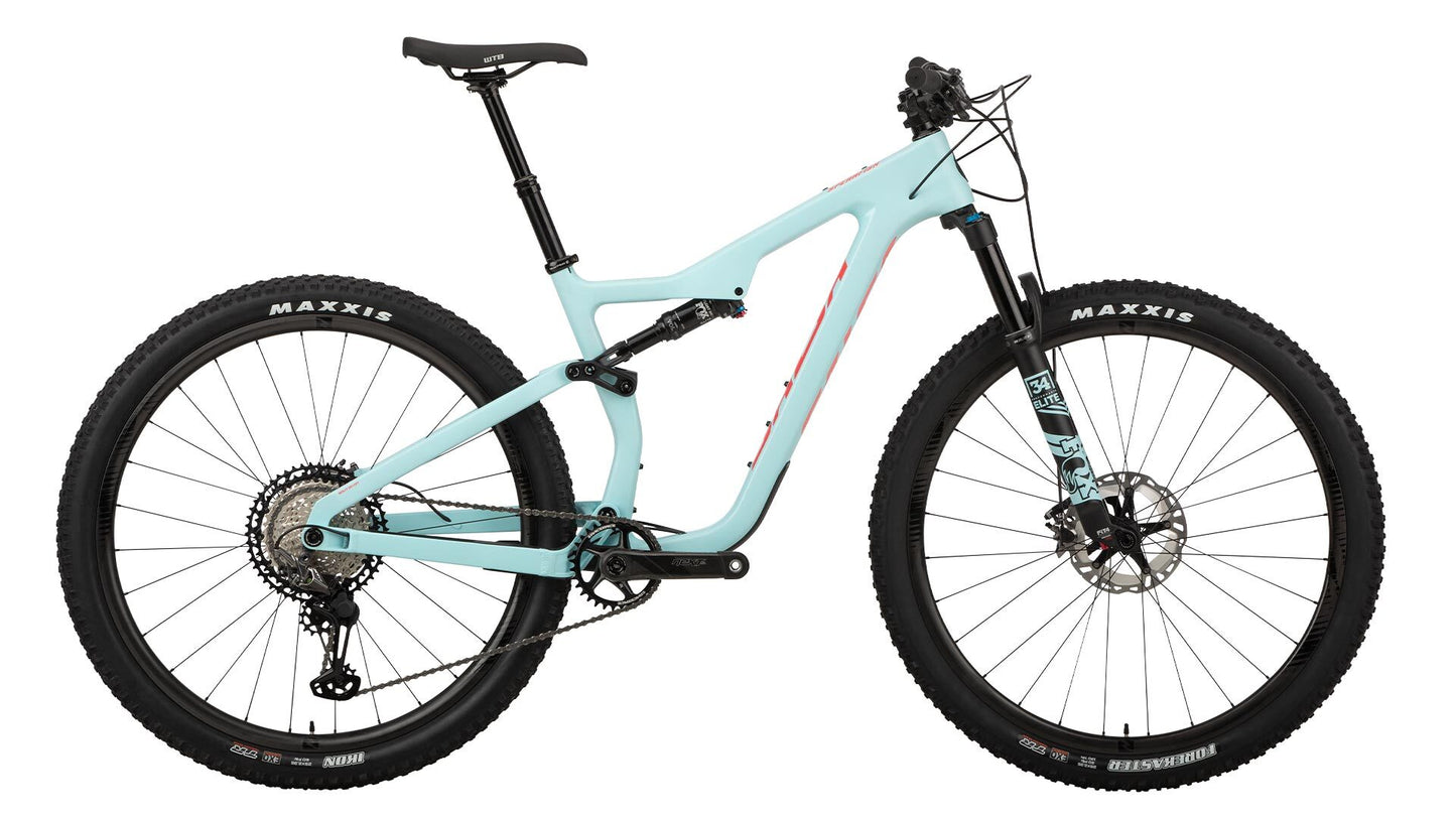 Salsa Spearfish Carbon XTR bike light blue color side view