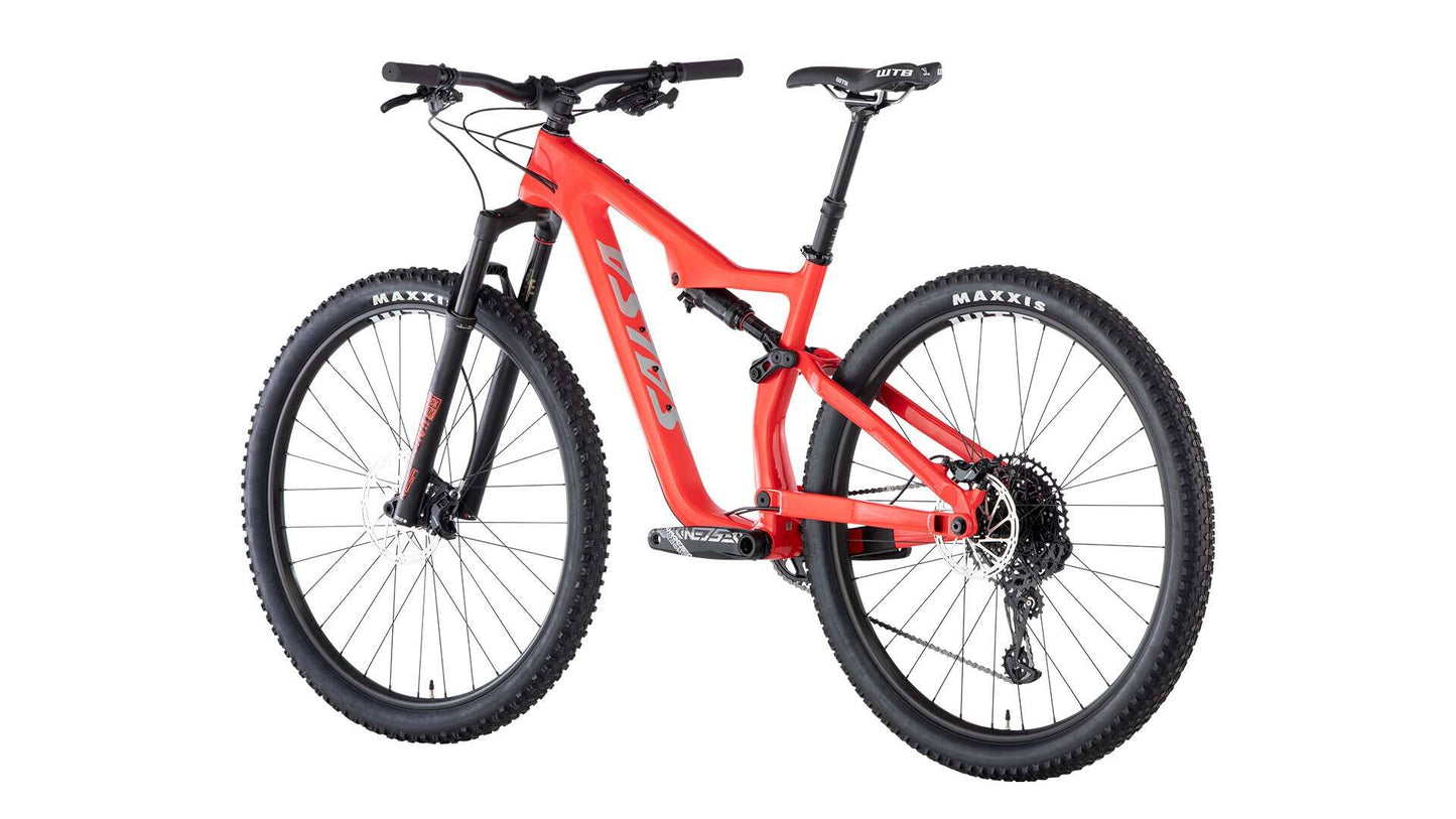 Salsa Spearfish Carbon NX Eagle bike red color rear three-quarter view