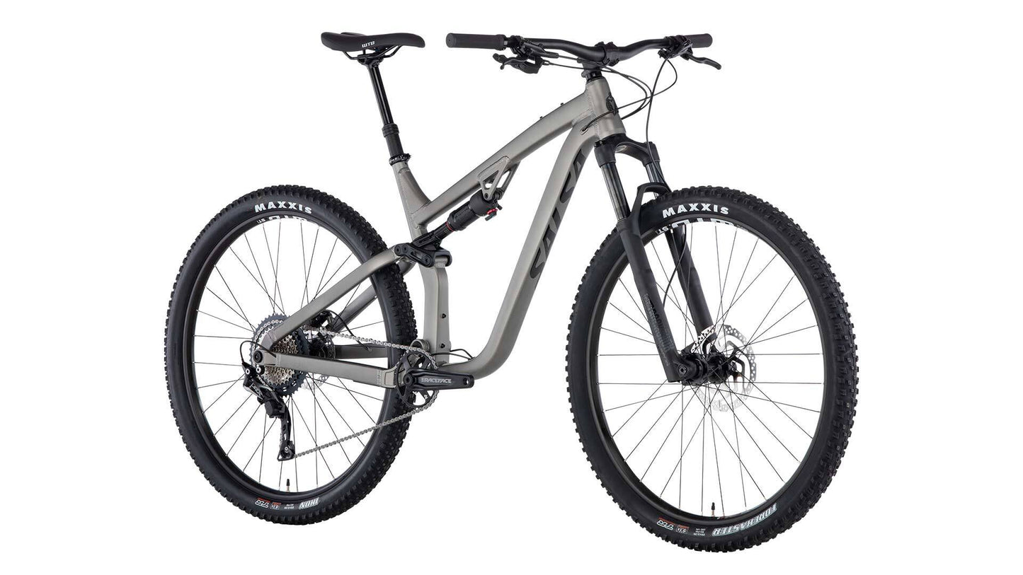 Salsa Spearfish SLX bike gray color front three-quarter view