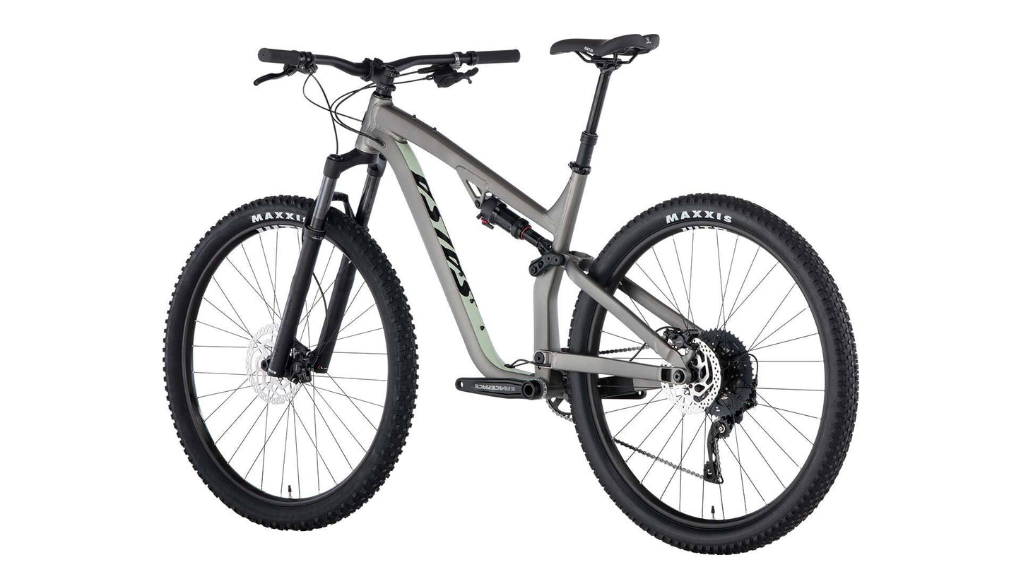 Salsa Spearfish SLX bike gray color rear three-quarter view