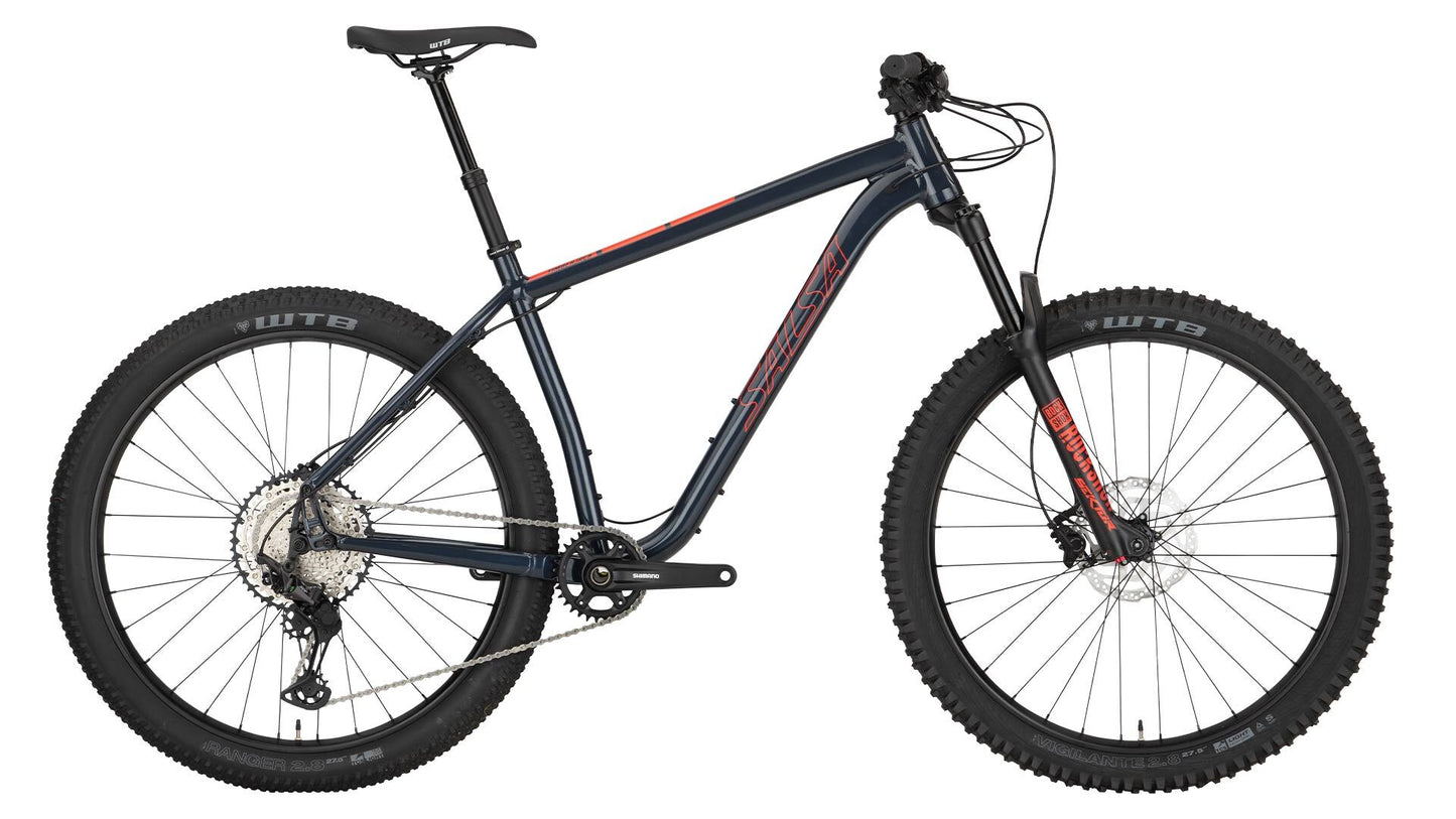 Salsa Timbermack XT 27.5 bike dark blue color side view