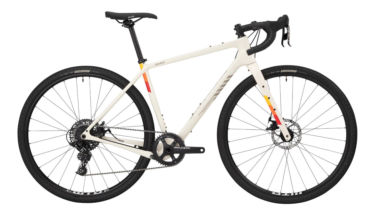 Warbird Carbon Apex 1 bike tan color side view
