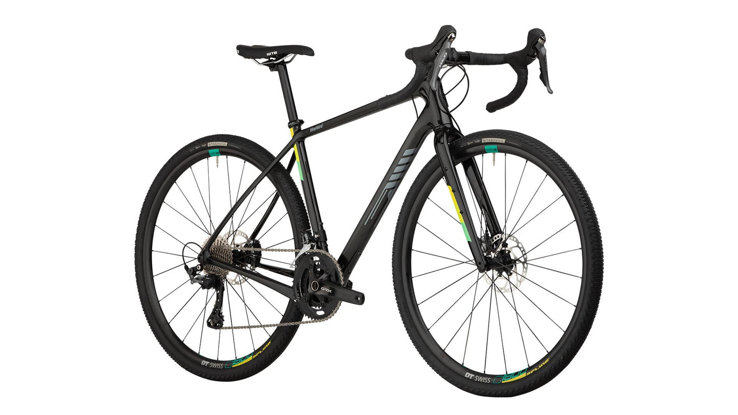 Salsa Warbird Carbon GRX 810 bike black color front three-quarter view