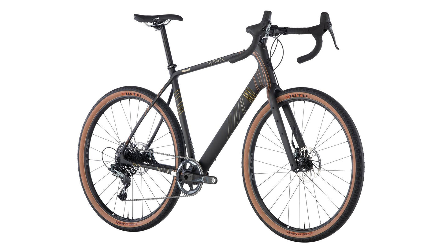 Salsa Warroad Carbon Force 1 650b bike carbon color front three-quarter view