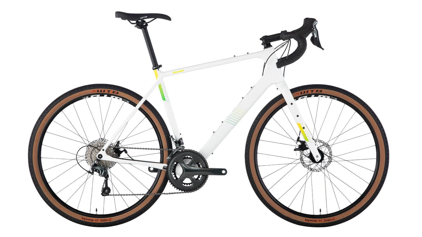 Salsa Warroad Carbon Tiagra 650b bike white color side view