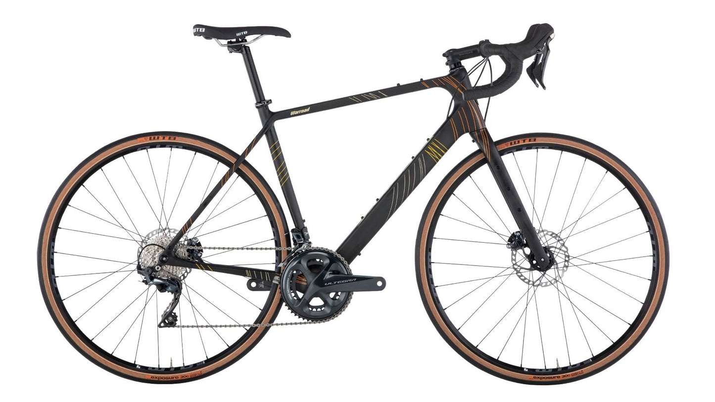 Salsa Warroad Carbon Ultegra 700c bike carbon color with design side view