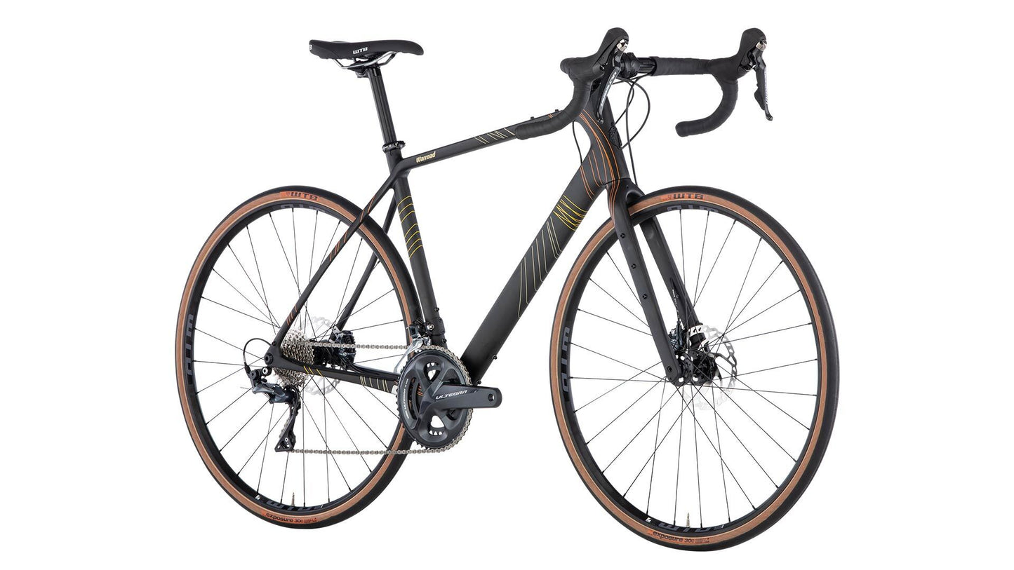 Salsa Warroad Carbon Ultegra 700c bike carbon color front three-quarter view