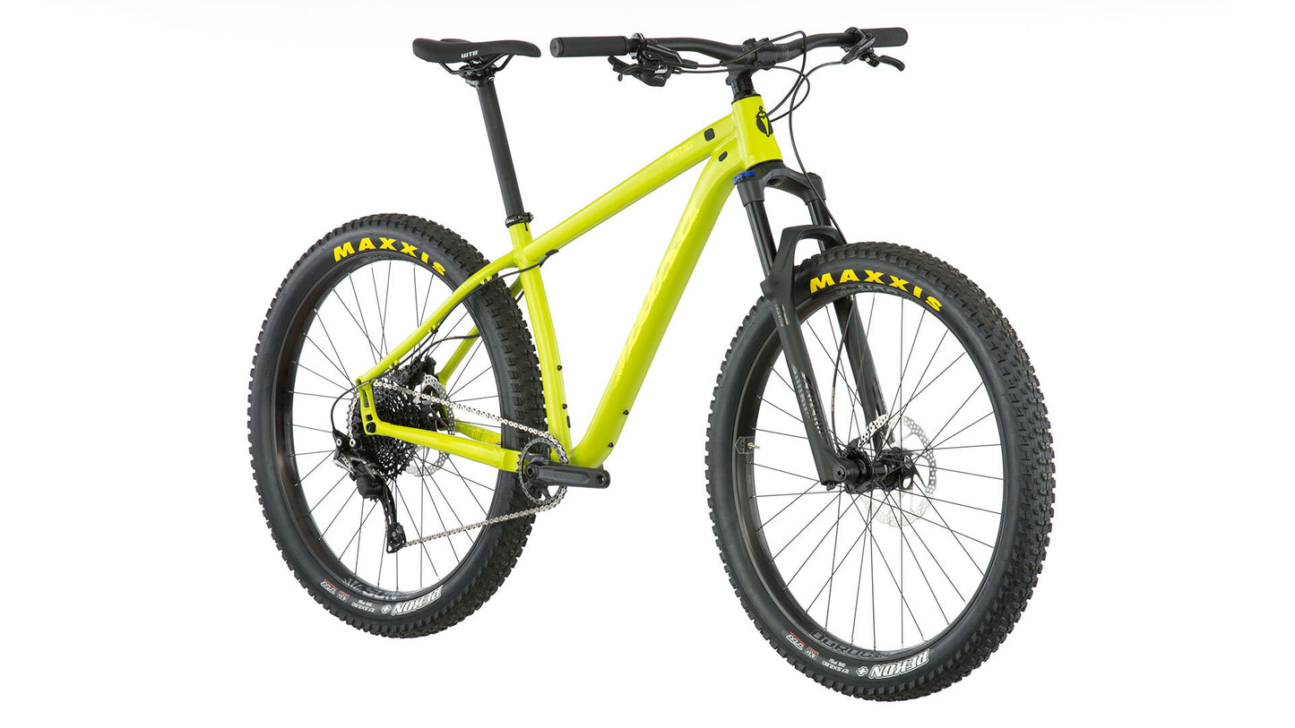 Salsa Timberjack SLX 27.5 bike yellow color front three-quarter view
