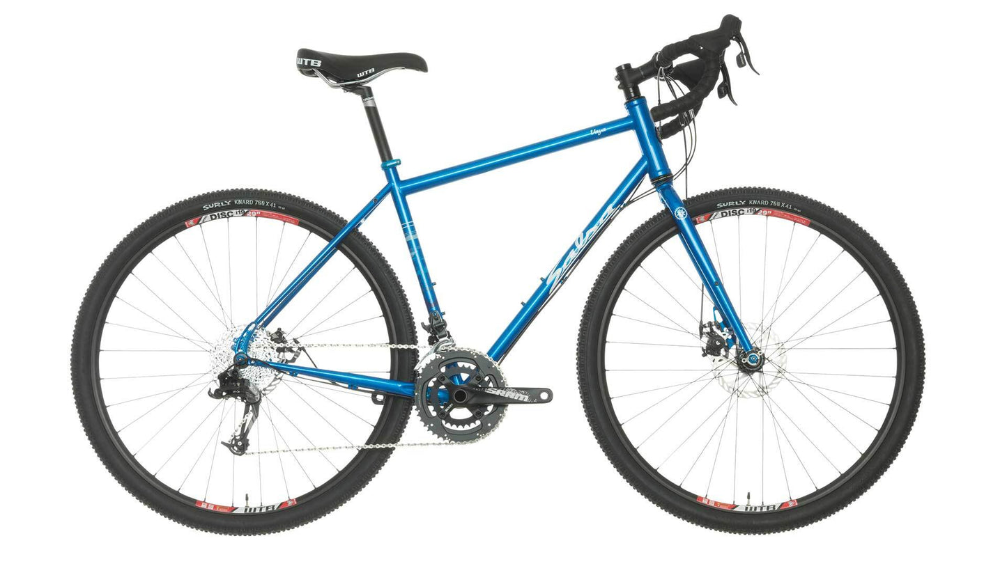 Salsa Vaya bike blue color side view
