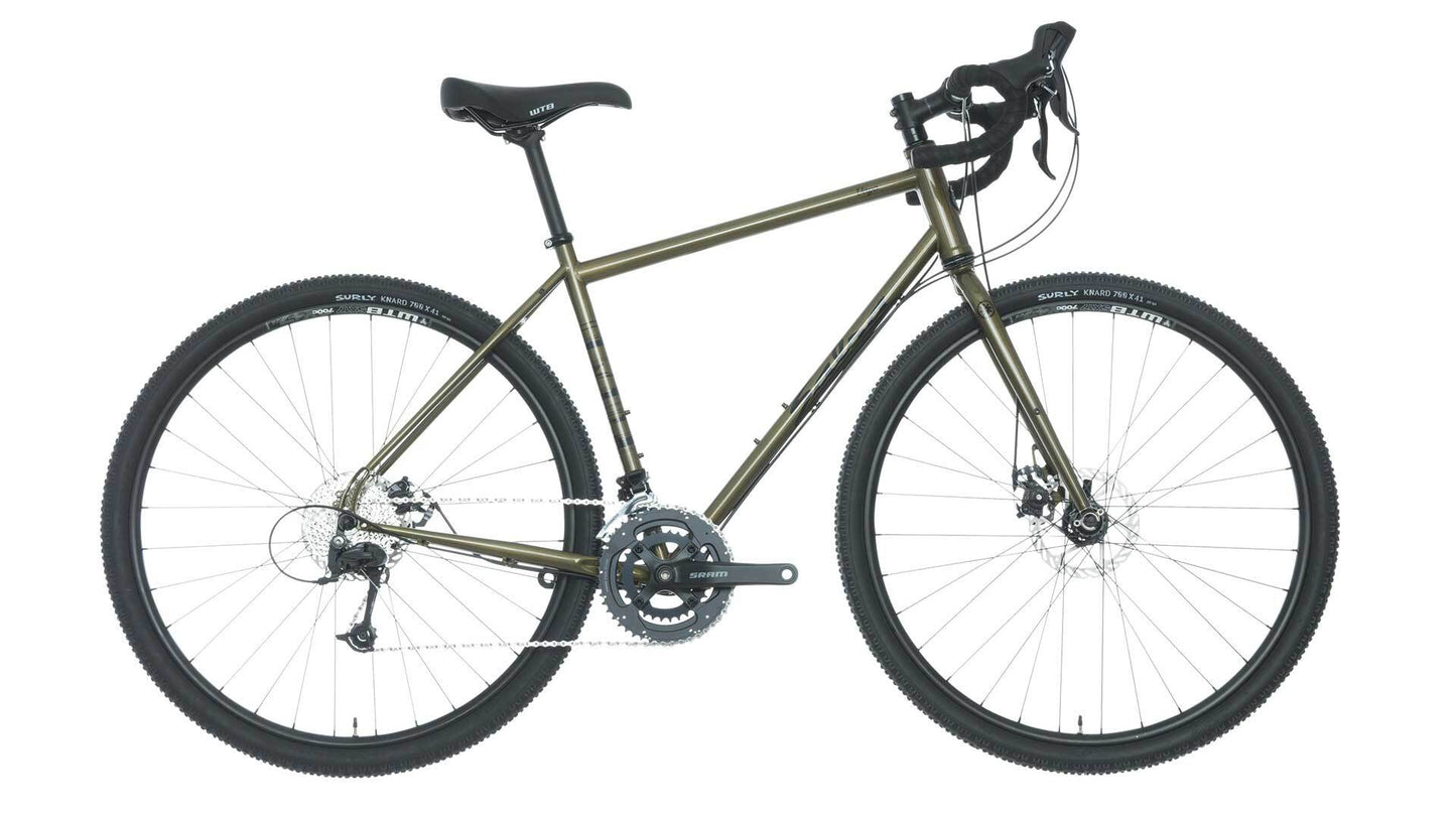 Salsa Vaya Deore bike green color side view