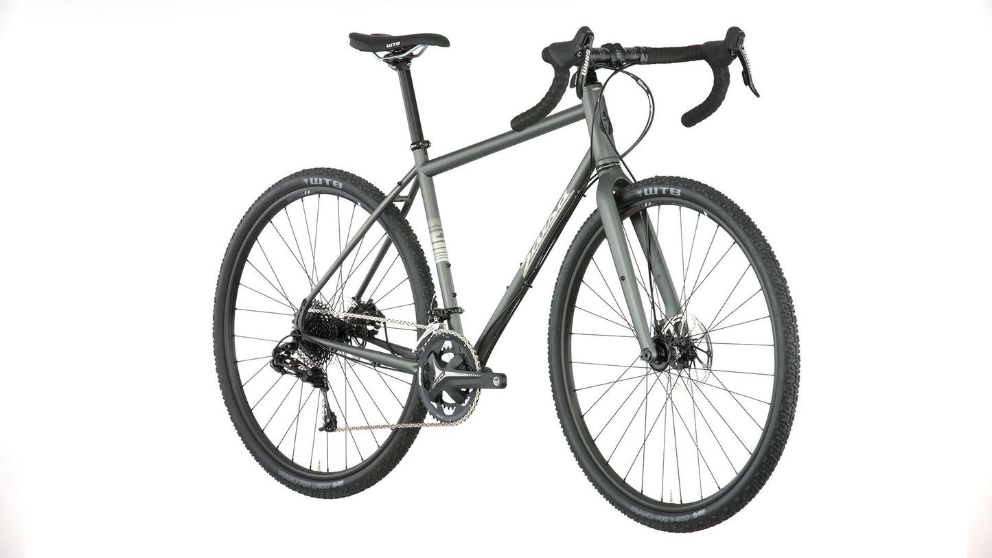 Salsa Vaya Apex bike gray color front three-quarter view