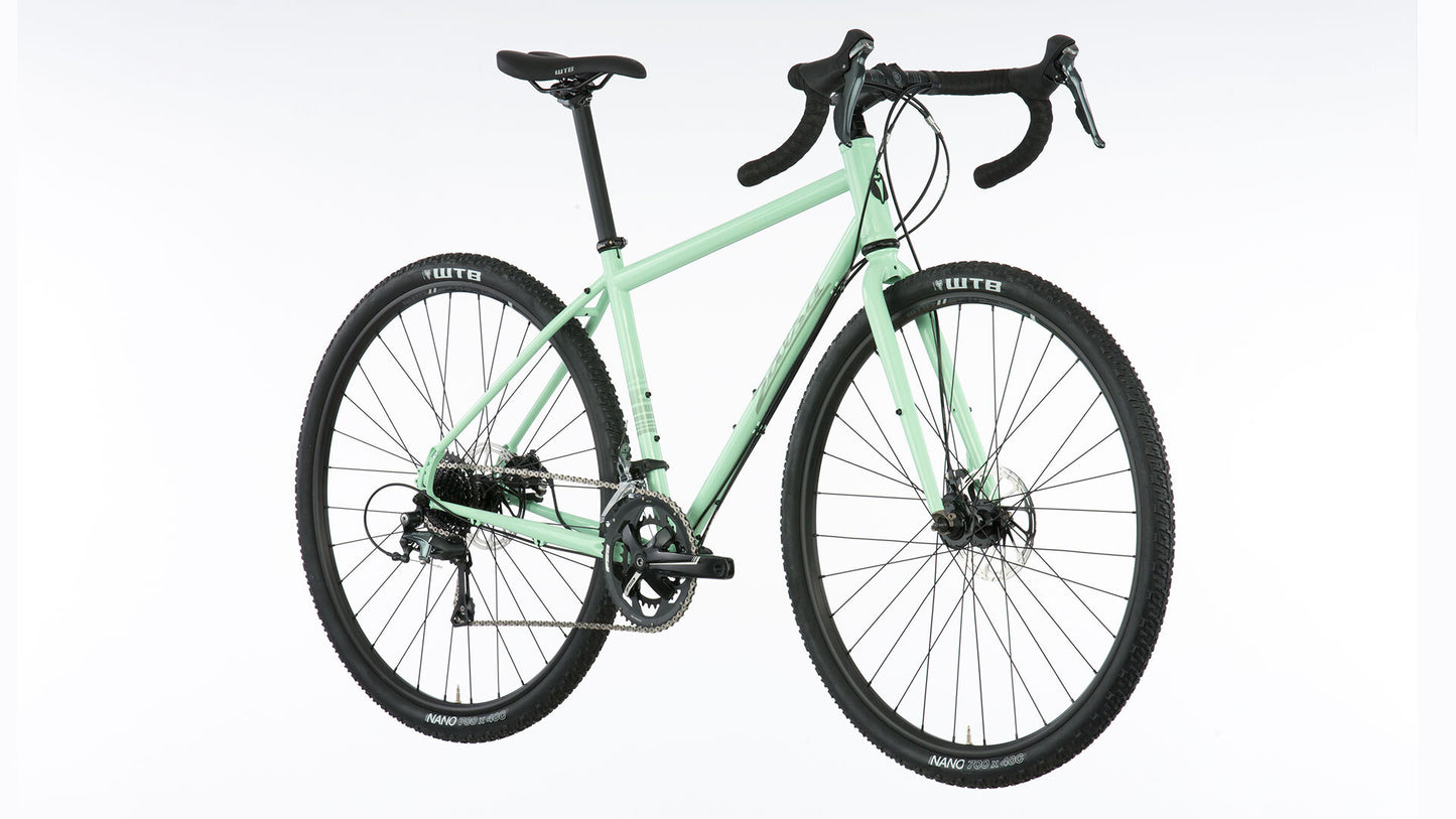 Salsa Vaya Tiagra bike mint color front three-quarter view