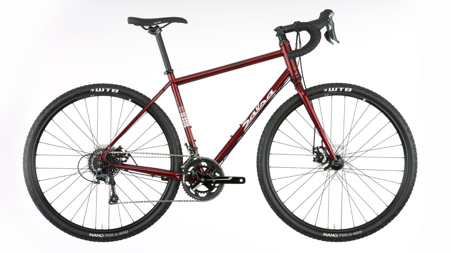 Salsa Vaya Tiagra bike red color side view