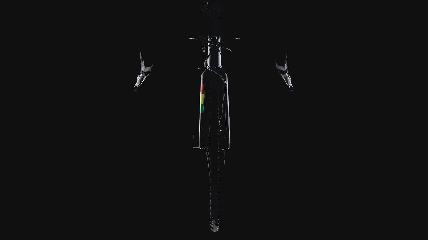 Bicycle on a black background
